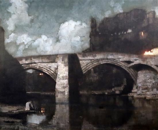 § Harold Speed (1872-1957) Bridge at Night 1894 29 x 35.5in.